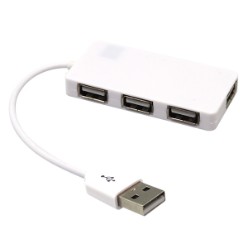 This 4 port USB connector is the perfect accessory. It is compact, ultralight and allows you to connect devices to your computer quickly and easily. Features 4 USB ports Packaged in a white box
