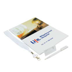 PVC Case including A4 Notepad, Pen, Lanyard, Name badge • 250gsm cover