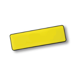 Rectangle Name Badge With Magnet (Black ABS)