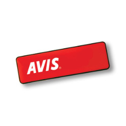 Rectangle Name Badge With Pin (Black ABS)