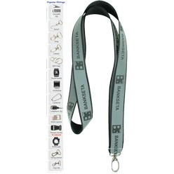 Reflective lanyard, material: petersham 