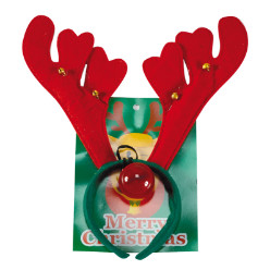 Reindeer Head Band with Bells & Nose