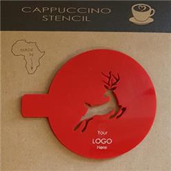 Reindeer red cappuccino stencil Reindeer red cappuccino stencil