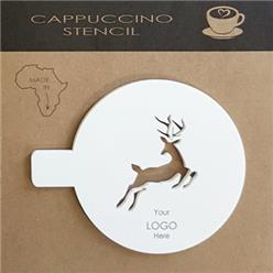 Reindeer white cappuccino stencil Reindeer white cappuccino stencil