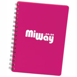 A5 Spiral notebook with 70 pages, 80gsm inner bond, material PVC, made in South Africa