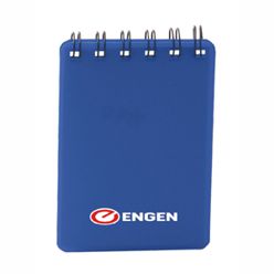 A7 Spiral notebook with 50 pages, 80gsm inner bond, material PVC, made in South Africa