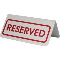 Reserved stand, material: aluminium 