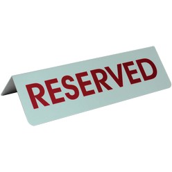 Reserved stand, material: aluminium 