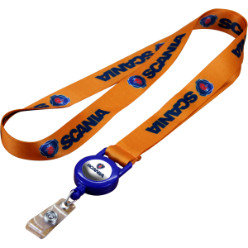 Includes retractor reel with dome, and full Colour sublimation print on one side of the lanyard