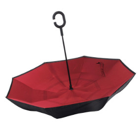 Reversible Umbrella Manual Open Pongee Rubberised Handle
