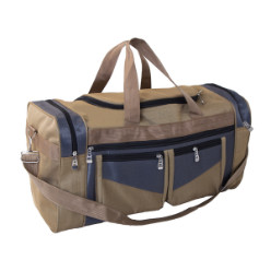 Includes: Main Zip Compartment, 2 Side Zip Compartments, 1 Front Zip Compartment, 2 Front Zip Pockets, Carry Handle and Adjustable Padded Shoulder Strap