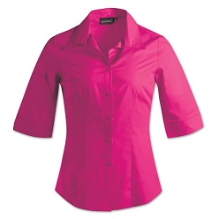 Superior quality polycotton blouse, front and back darts, classy engraved duchess buttons