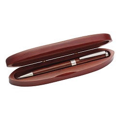Rosewood ballpoint pen in matching pen case