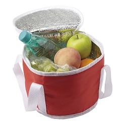 Round cooler with carry handles