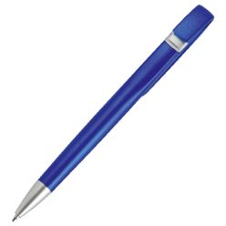 Rounded clip ballpoint pen