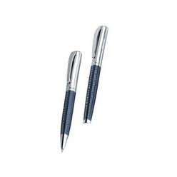 Royale Twist Action Metal Ballpen and Rollerball Set Refill-Black Ink, Laser Engraving, Supplied Luxury Bettoni Box