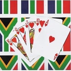 Standard SA Flag themed playing cards.