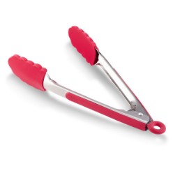 Multi-use cooking and serving tongs with silicone parts. Silicone