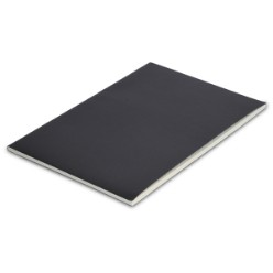 A5 journal with 200gsm black kraft liner laminate cover, 96 cream-coloured, lined pages.