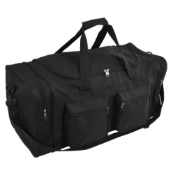 The destinations are endless with this tog bag that offers enough space making travelling easy and is perfect for those weekends away. Features include two side compartments with zip closure, two front pockets, main compartment with zip closure, webbing loop handles, five plastic feet, adjustable straps, webbing trim and handles, 600D