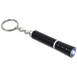 Twist action torch keyholder, features LED light, Batteries included
