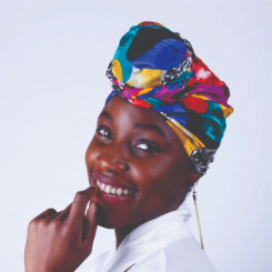 Headwrap made from ponjee material