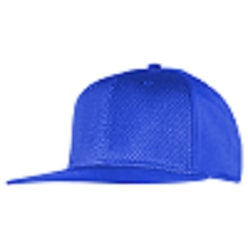 6 Panel design, sandwich mesh front flat peak, cotton twill back and snap back closure