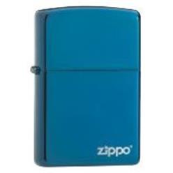 Matt sapphire zippo lighter with the zippo logo