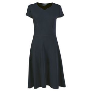 This is the Sarah Dress which is available in 28 to 54 with colour variations of navy, charcoal, black