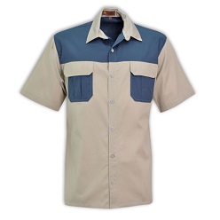 Savannah Bush Shirt, Reinforced top stitching, Durable 100% cotton all terrain fabric, Double pleated pockets, Two-tone design