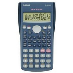 Scientific calculator, 240 functions, two-line display, 10+2 digits, fraction calculations, trigonometry, power calculation, 9 memories, coordinate tranformations