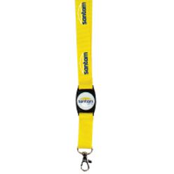 Petersham material lanyard with dome buckle and hook