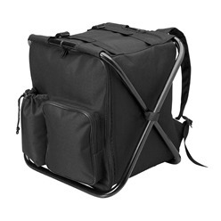 Cooler bag made from 600D fabric with zip pocket, adjustable backpack straps it is foil insulated. Can be used as a chair or cooler back pack max 100kg.