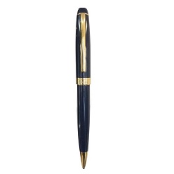 Twist action metal ball pen, with black ink, supplied in gift box