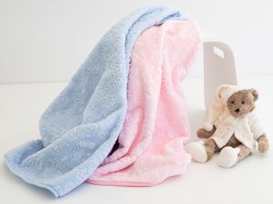 Sesli Mink Emb Baby Blanket