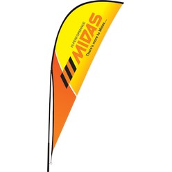 Sharkfin outdoor banner, material: aluminium