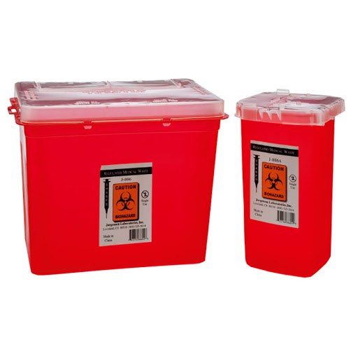 Sharps Container are Equipment perfect for keeping almost all viruses out can also be customised using Printing in sizes 5L owing to small supplies the final product may look different than picture.