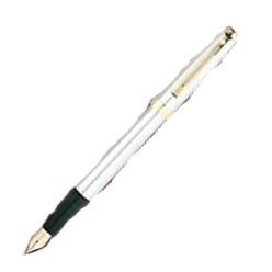Sheaffer Prelude 3-Brushed Chrome plate featuring 22k Gold plate trim