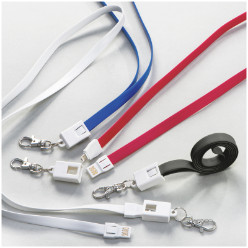 S/Lanyard with a 2-in-1 USB charging cable (Apple and Android devices)