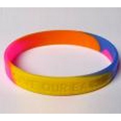 Silicone wristbands, minimum quantity = 50 units per colour (unbranded)