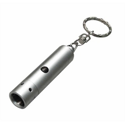 Silver LED torch keyring