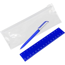 PVC pouch includes 15cm ruler and pen