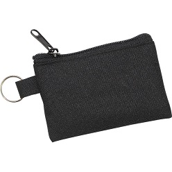 Made from 600D material, coin purse key holder with zip closure