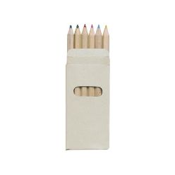 Kraft paper box, set of 6 colour pencil