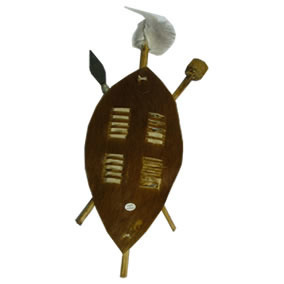 Get you mini army in gear. Get your warriors fighting fit with these promotional 12 inch Zulu shields. Ideal for gift shops that represent the essence of the Zulu culture. It reveals the spirit of primal Africa that wonï¿½t be found anywhere else. It crafts a worth memorabilia for an African experience. A beautiful moment for your journey in African lands.