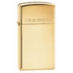 Slim high polished brass zippo lighter
