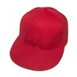 Snap back flat peak cap, wool acrylic fabric, 6 panel structured, embroided eyelets, plastic tab closure