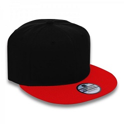 100% Heavy acrylic, 6 panel structured, embroidered eyelets, flat peaks, plastic tab closure