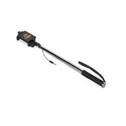 Our trendy mini selfie stick with a high perceived value and is sure to put a smile on everyones face. Extendable arm. Includes microfibre travel pouch ABS, silicone & iron Closed 14.5 ( l ) Open 60 ( l )