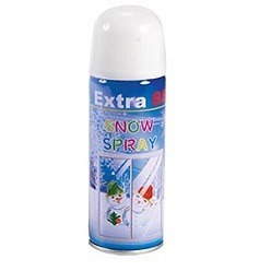 A can containing snow spray to decorate.